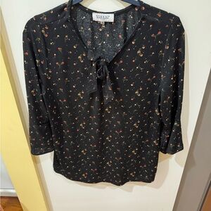 VANNI Elegant Black Floral Women's Blouse
